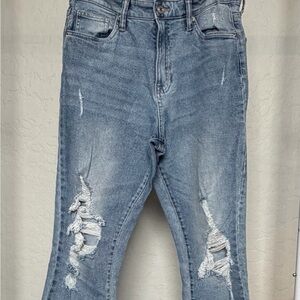Celebrity Pink Distressed Blue Jeans for Women 7/28